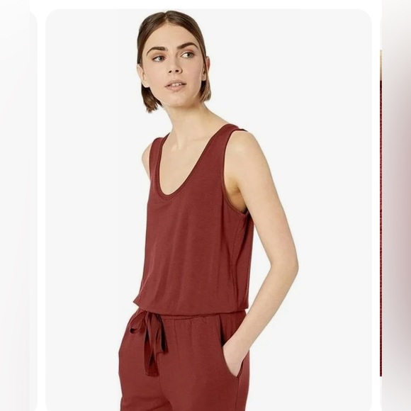 Daily Ritual Terry Sleeveless Scoopneck Jumpsuit - Picture 2 of 5